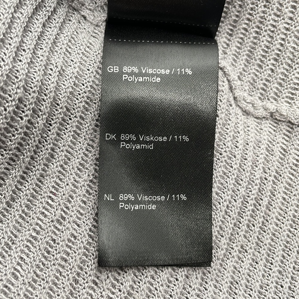 SAMSOE samsoe grey light weight sweater polyamide viscose minimalist sz m - Picture 6 of 13